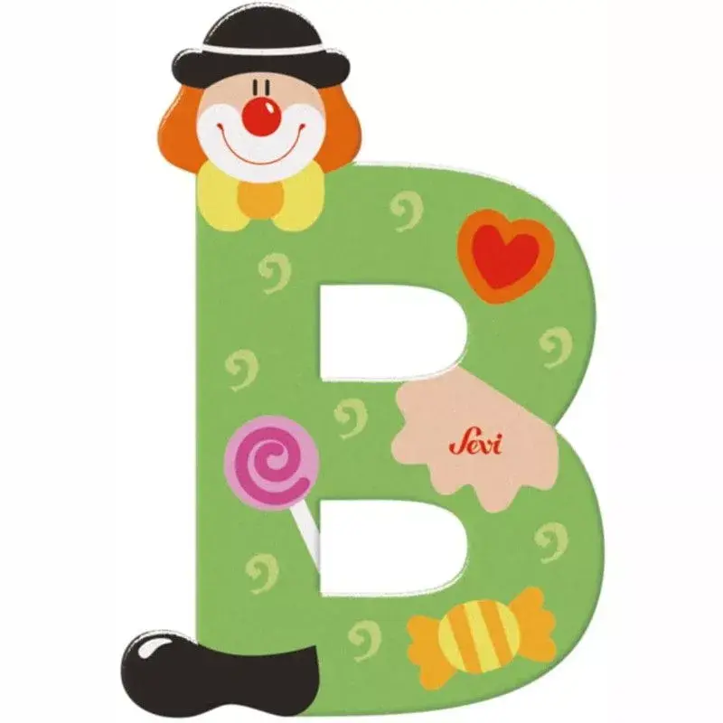 Lettre en Bois Clown B Sevi