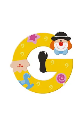 Lettre en Bois Clown G Sevi