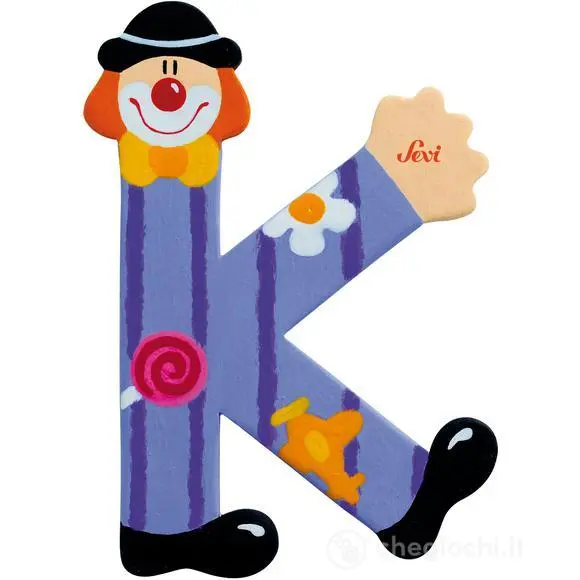 xx Lettre en Bois Clown K