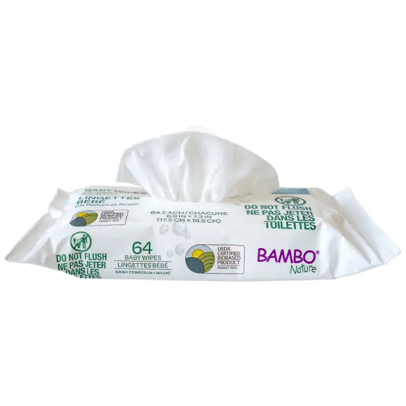 Lingettes pour bébé Bamboo Nature