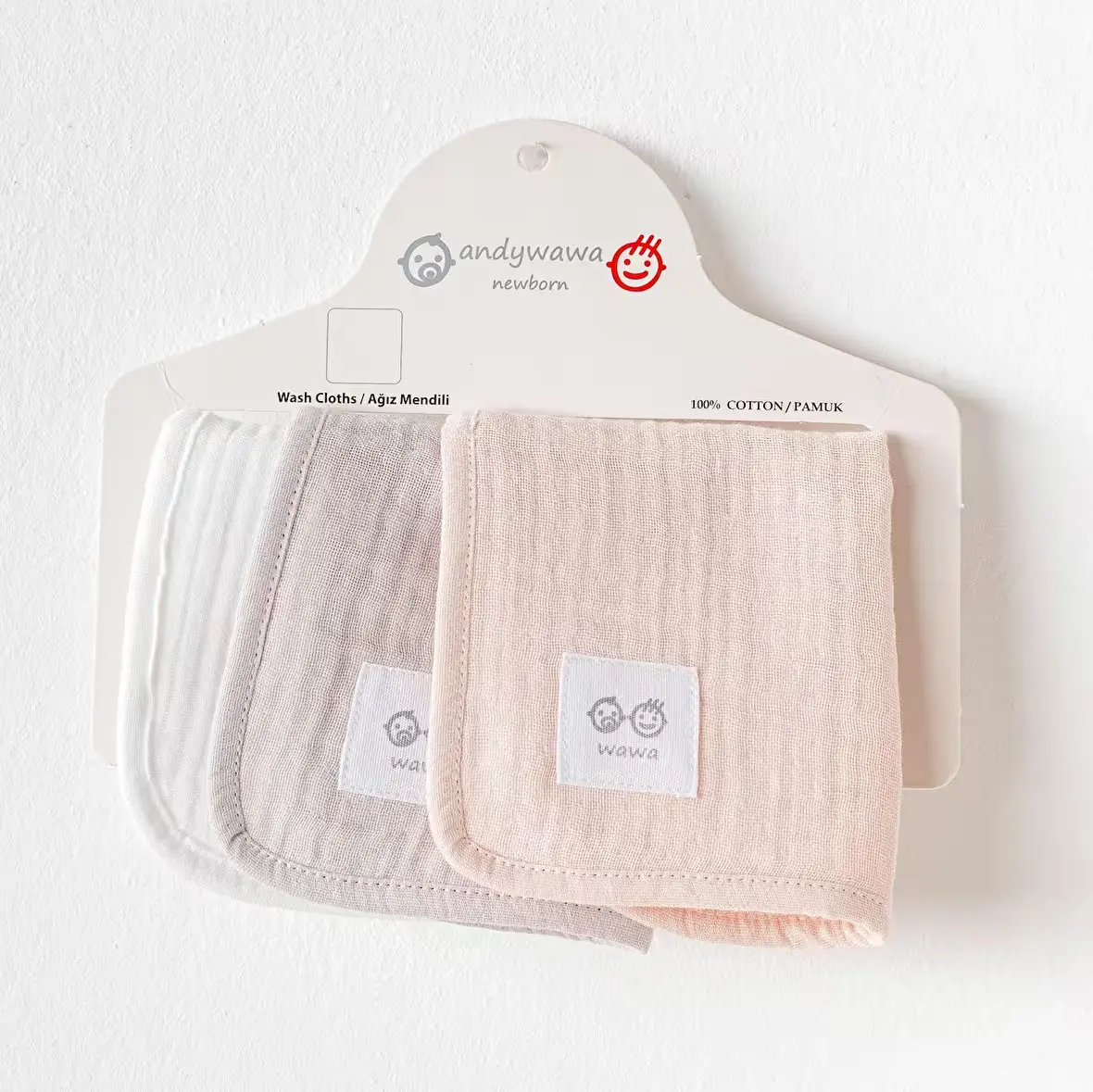 Lingettes pour la bouche de bébé, lot de 3, 20 x 20 cm