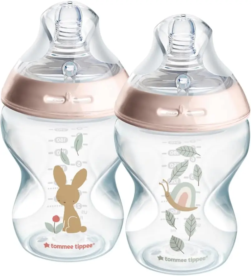 xx Lot de 2 Biberons Tommee Tippee Closer to Nature 0m+ Rose - 260ml
