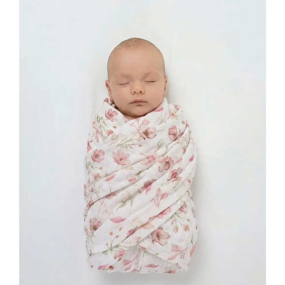 Lot de 2 Lange Bébé en Mousseline de Bambou Premium Vert