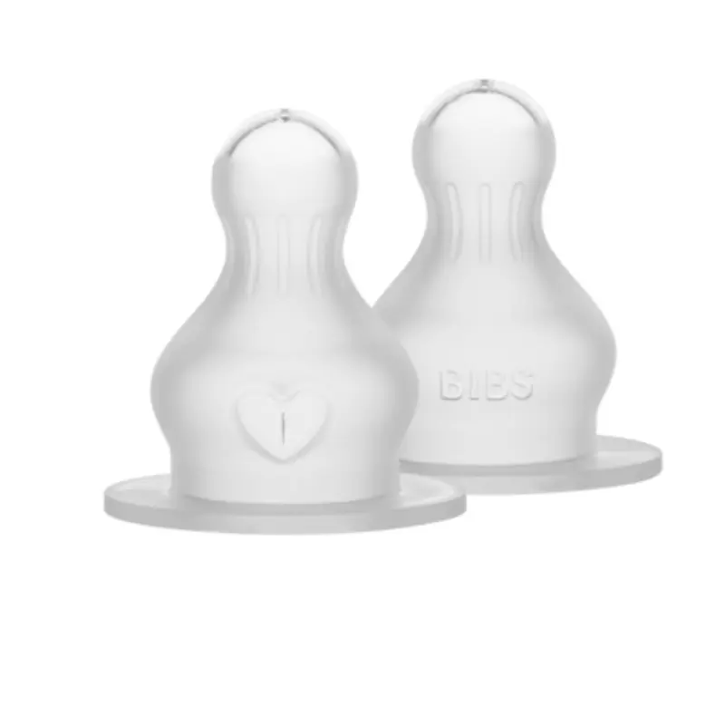 xx Lot de 2 Tétines BIBS en Silicone à Débit Lent