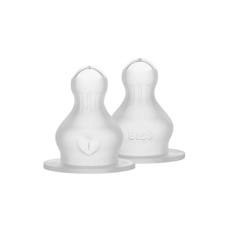 xx Lot de 2 Tétines de Biberon en Silicone – Débit Moyen