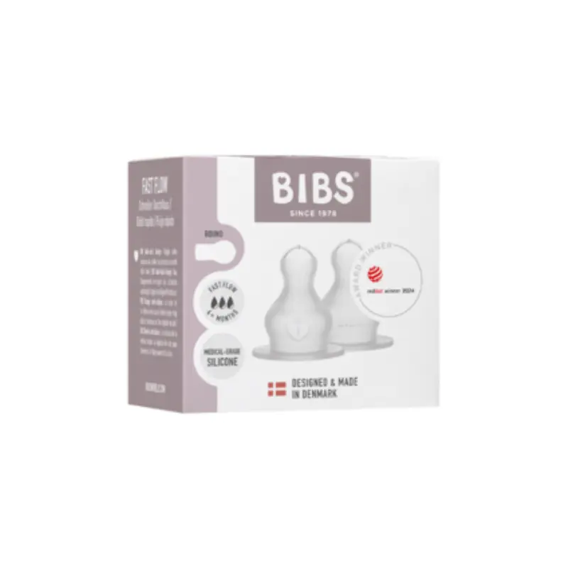 Lot de 2 Tétines Rondes en Silicone pour Biberon – Débit Rapide