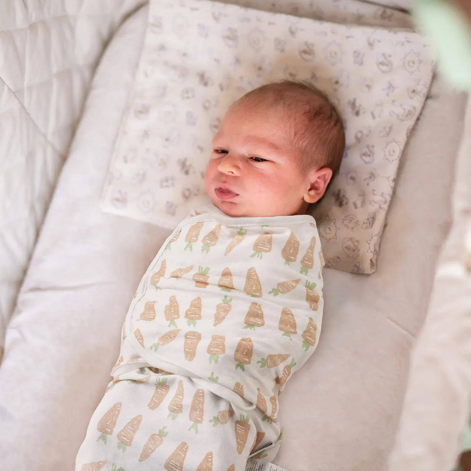 Lot de 3 couvertures d'emmaillotage pour bébé Lettre de printemps