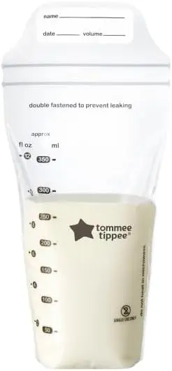 Lot de 36 Sachets de Conservation du Lait Maternel Tommee Tippee 350 ml