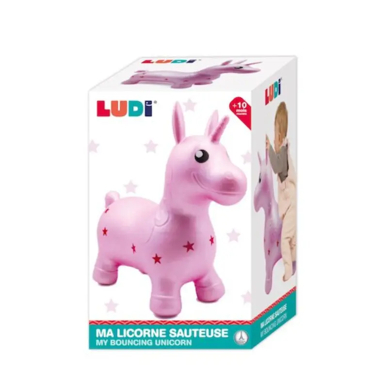Ludi Ballon sauteur Licorne Rose