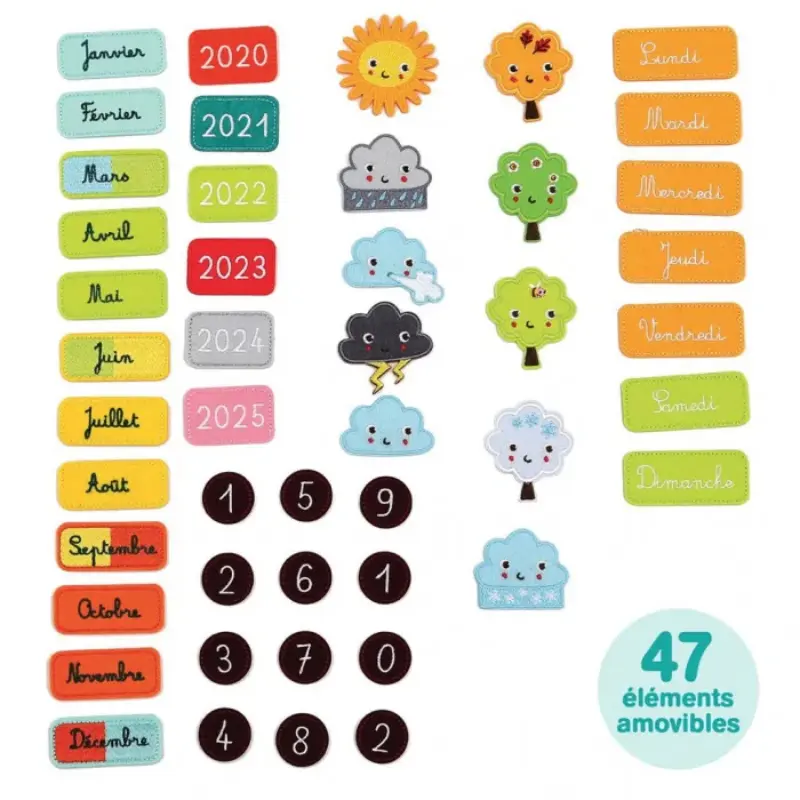 Ludi Calendrier Basic Bleu Jouet Éducatif 3ans+