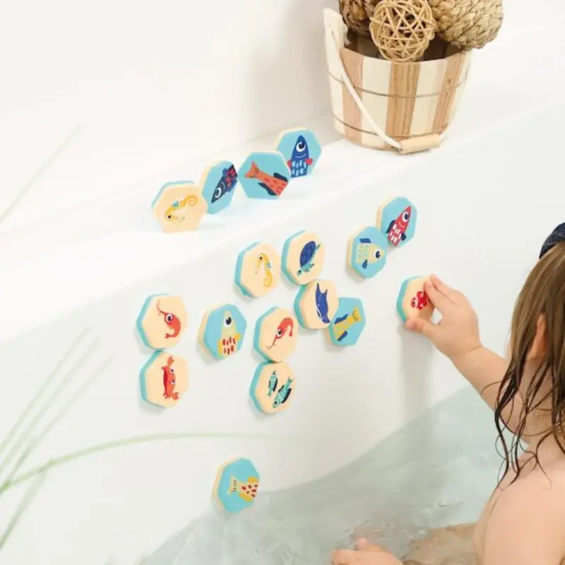xx Ludi Memory de bain 2 en 1 Animaux marins Beige