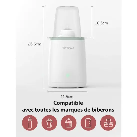 Momcozy Chauffeur-biberon Blanc