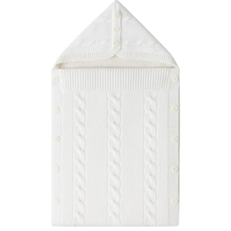 xx Nid d’ange bébé en laine naturelle – Blanc