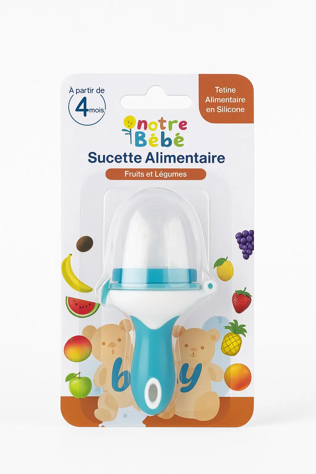 xx Notre Bebe Sucette Alimentaire Fruits Légumes +4m premier âge