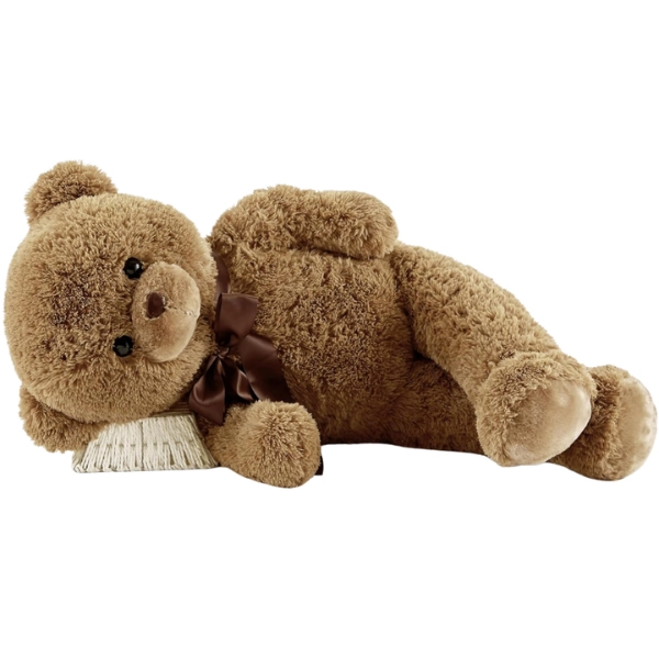 Ours en peluche géant 80 cm – Nounours doux et moelleux - Maron