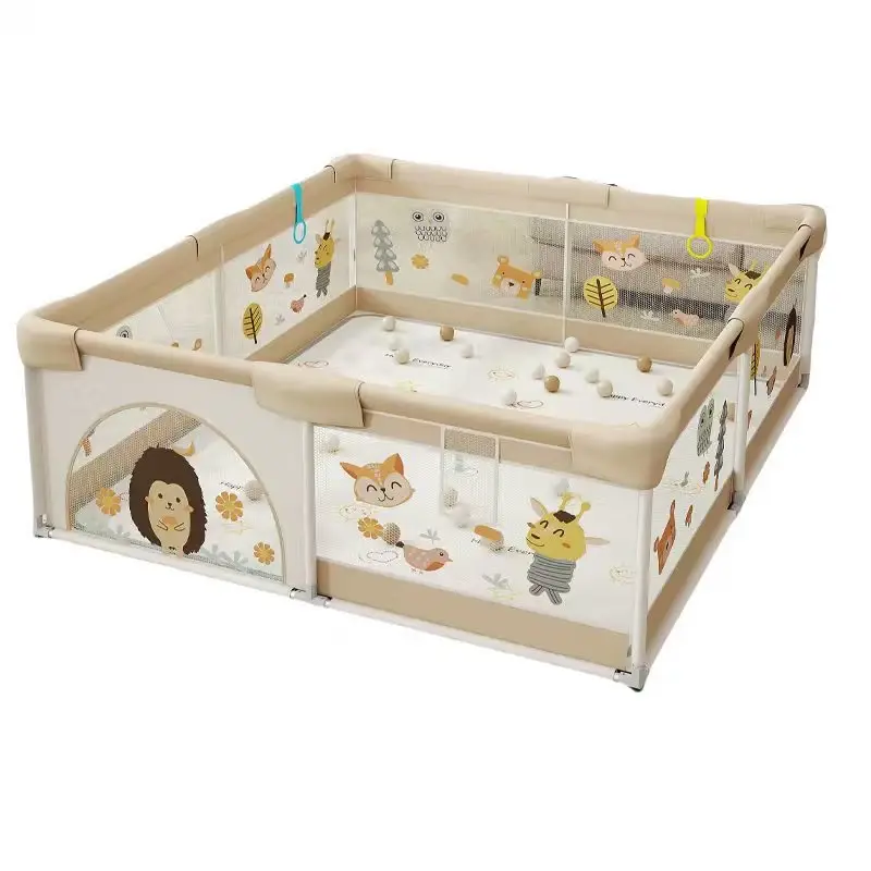 xx Parc de jeux bébé pliable 200cm x180 cm Beige