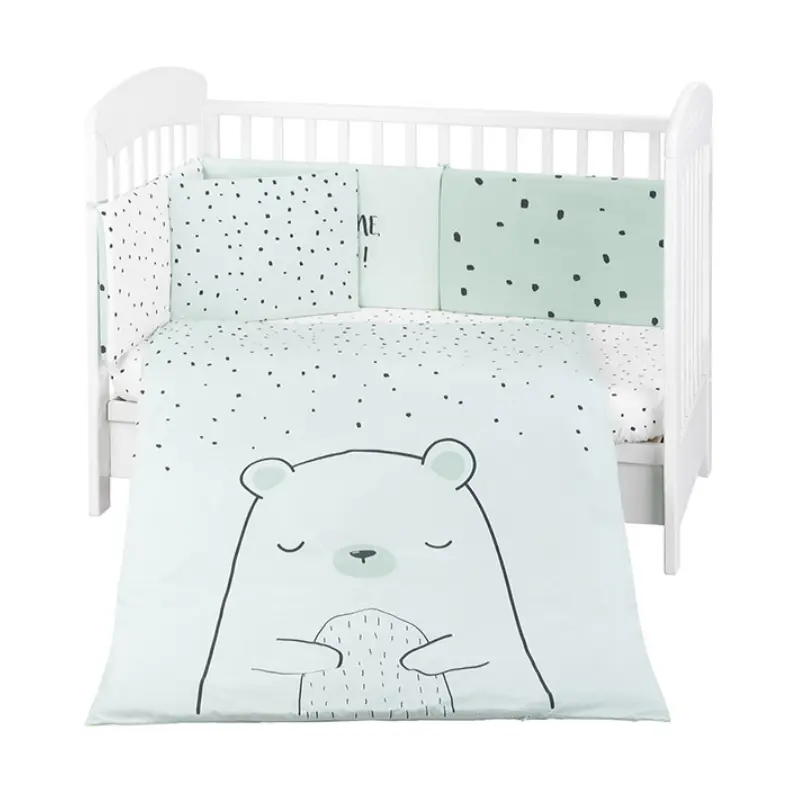 xx Parure de lit 6pcs 60/120 Bear with me Mint
