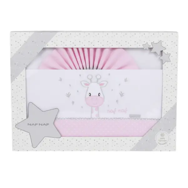 xx Parure de Lit Bébé NAF NAF Girafe Rose