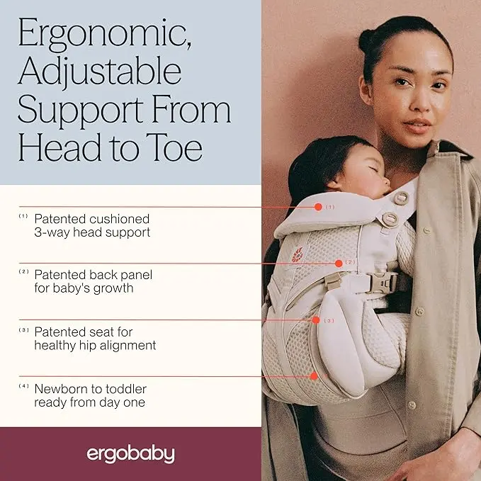 Porte-bébé Ergobaby Gris Perle 3 à 20 kg