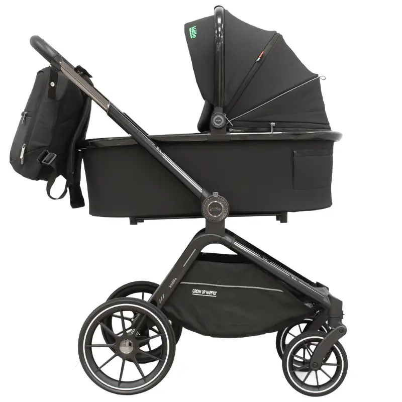 Poussette 3 en 1 Kidilo – Nacelle, Siège Auto et Confort Total dès la Naissance – Gris