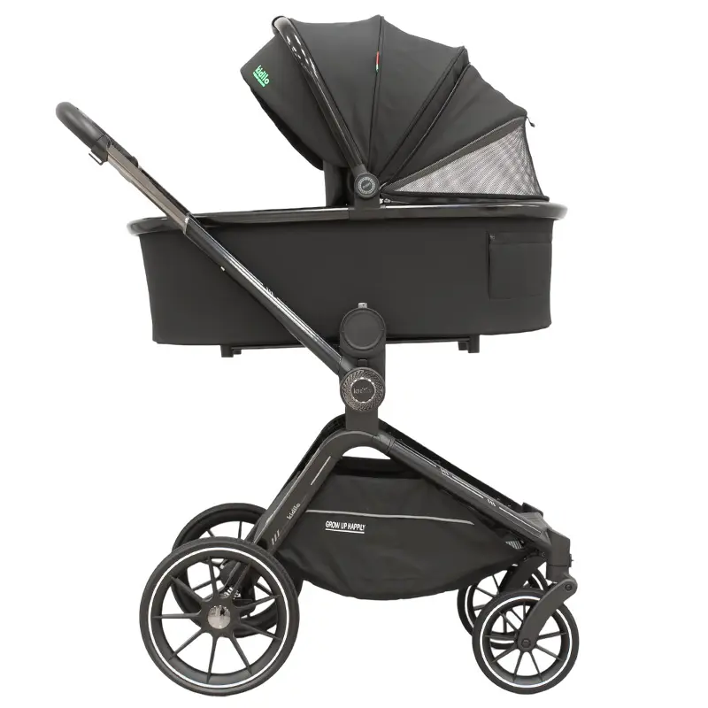 Poussette 3 en 1 Kidilo – Nacelle, Siège Auto et Confort Total dès la Naissance – Gris