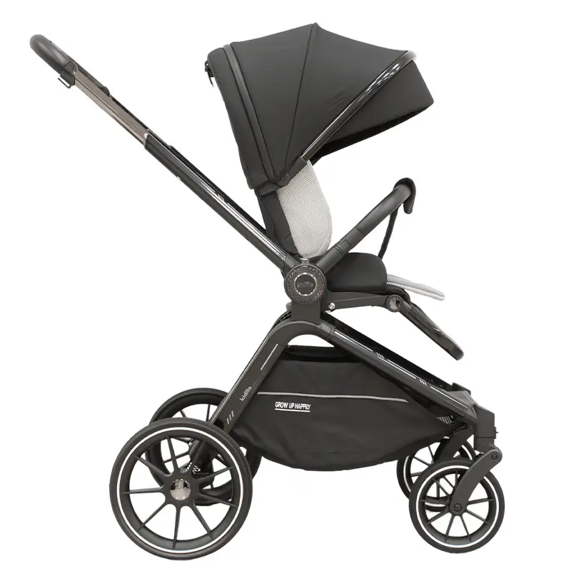 Poussette 3 en 1 Kidilo – Nacelle, Siège Auto et Confort Total dès la Naissance – Noir
