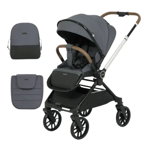 xx Poussette bébé kidilo deluxe D900 gris foncé