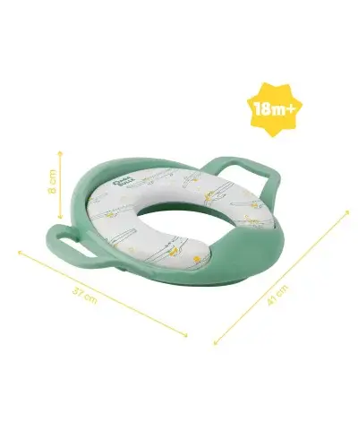 Réducteur de toilette avec poignée vert Badabulle