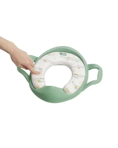 Réducteur de toilette avec poignée vert Badabulle
