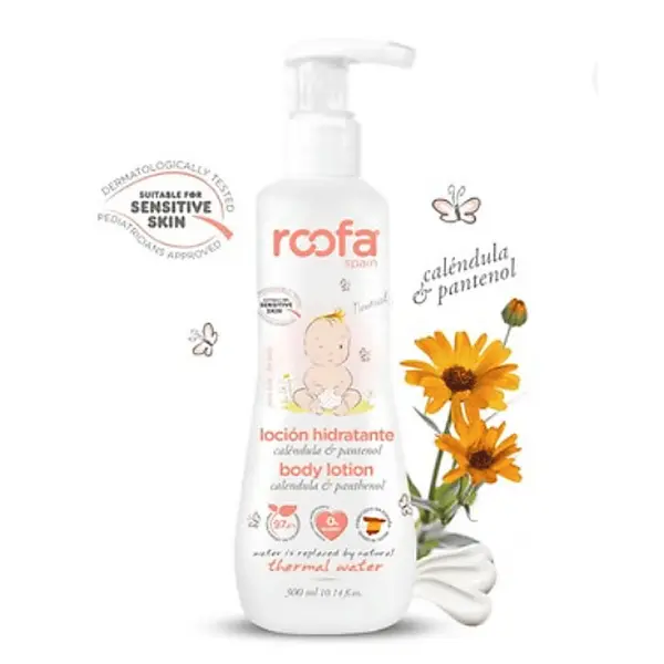 Roofa Lait Corporel Hydratant bébé au calendula et panthénol 300ml