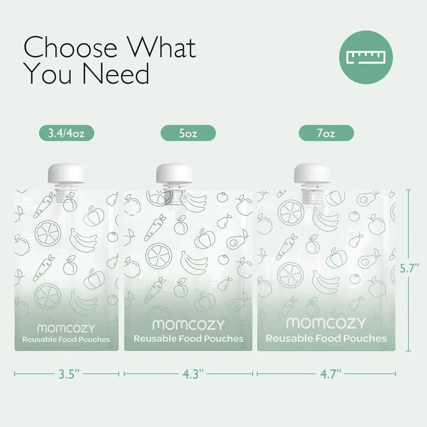 Sachets réutilisables pour aliments pour bébés Momcozy