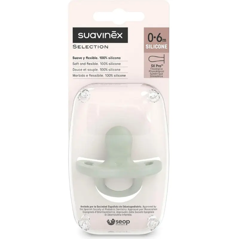 Suavinex Sucette Silicone réversible Mint