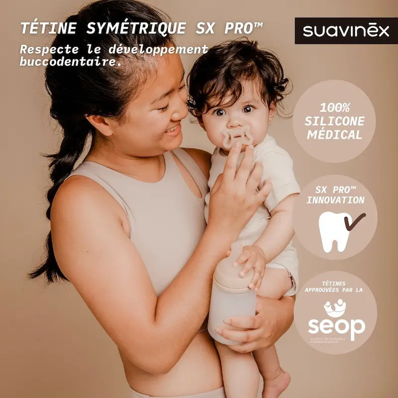 Suavinex, Sucette Zero Zero, avec Tétine Symétrique SX Pro, 0 à 6 mois