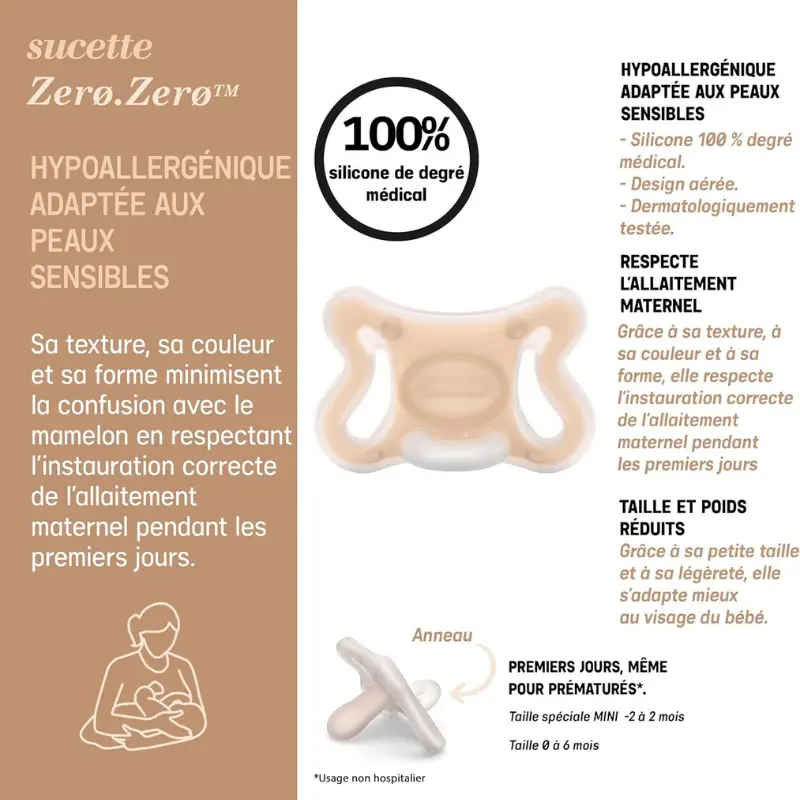 Sucette symétrique SX PRO Zerø.Zerø Shades 0/6m SUAVINEX Light