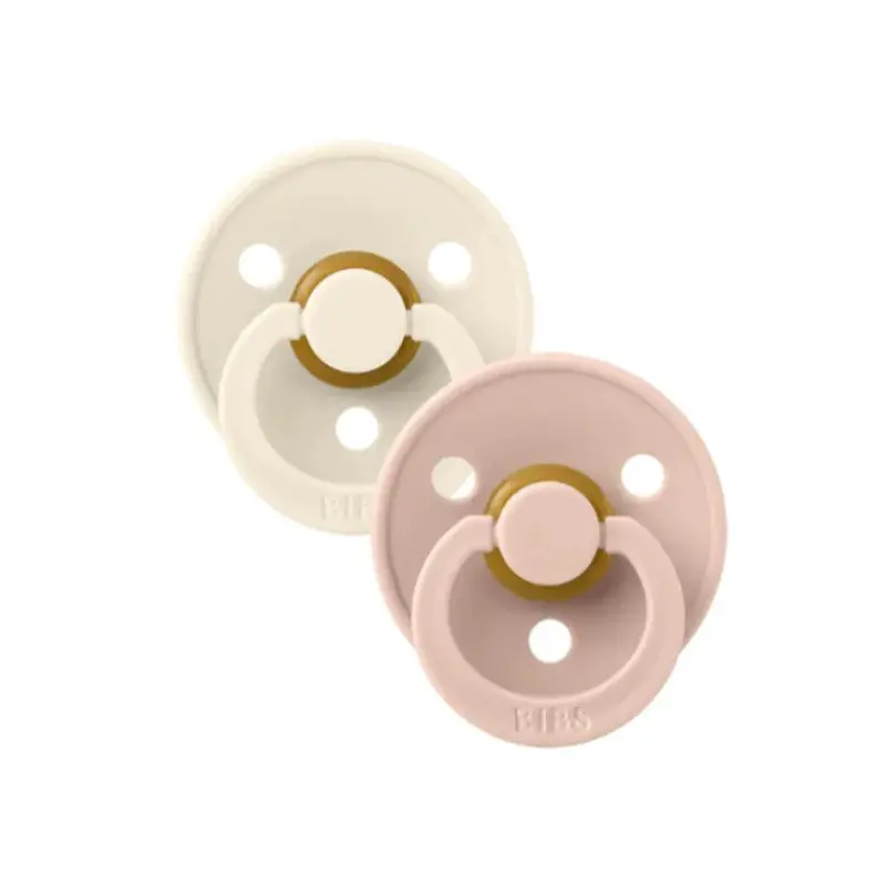 Sucettes BIBS Color Latex - Ivoire + Blush - Lot de 2
