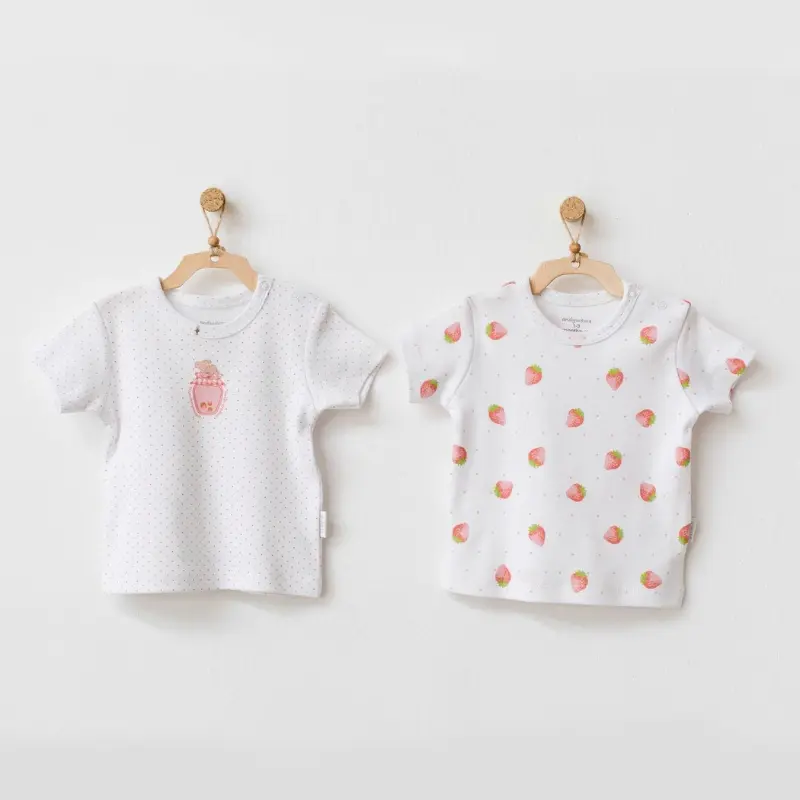 xx T-shirt bébé 2 pièces Andywawa Picnic Time AC21735 Blanc