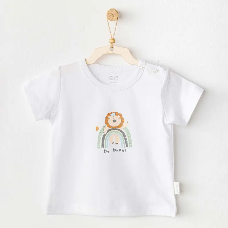 T-shirt bébé garçon Blanc ac25977 Andywawa