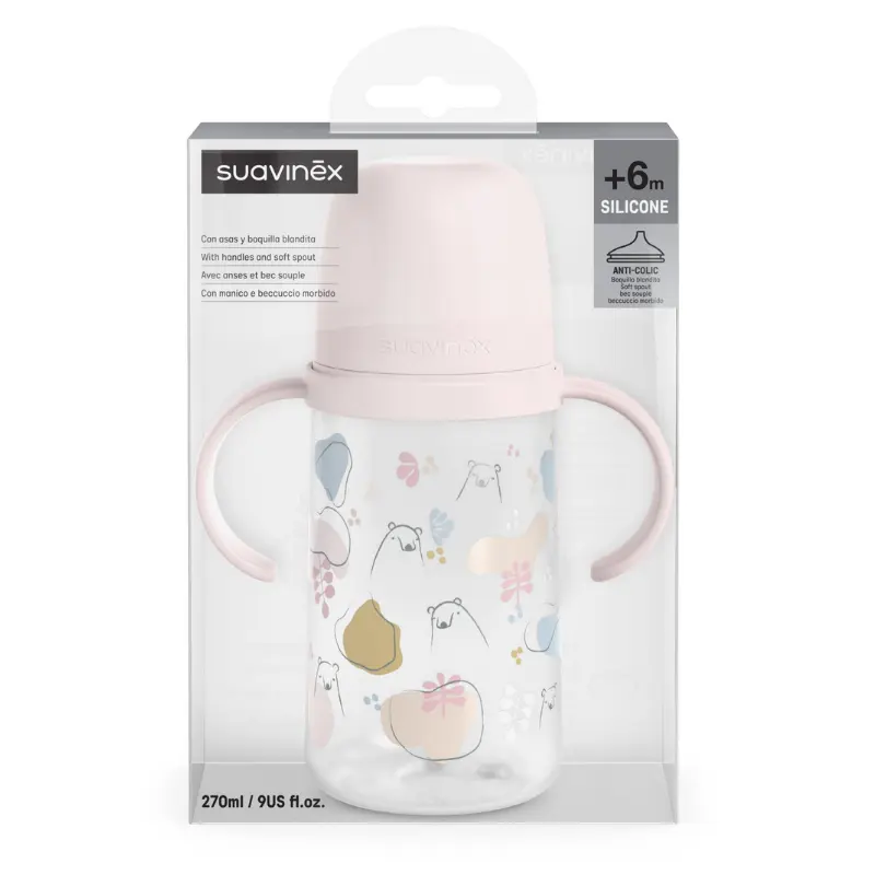 Tasse d’Apprentissage 270 mL Rose Suavinex