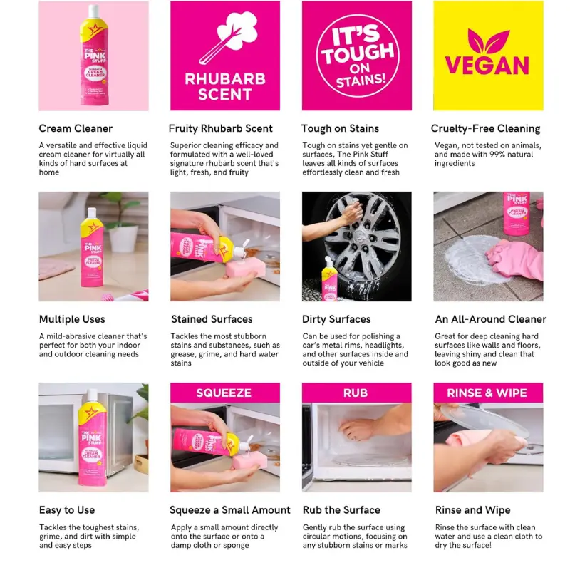 The Pink Stuff Le nettoyant crème miracle 500 ml