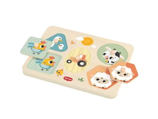 Tiny Love Puzzle musical en bois Farmers