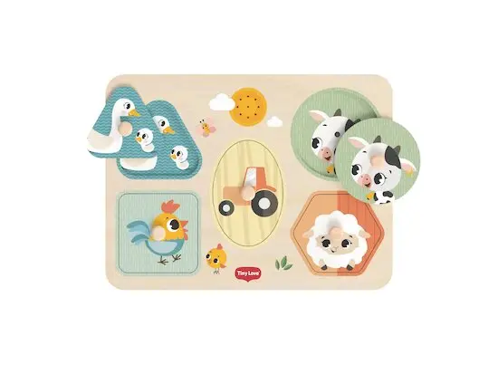 Tiny Love Puzzle musical en bois Farmers