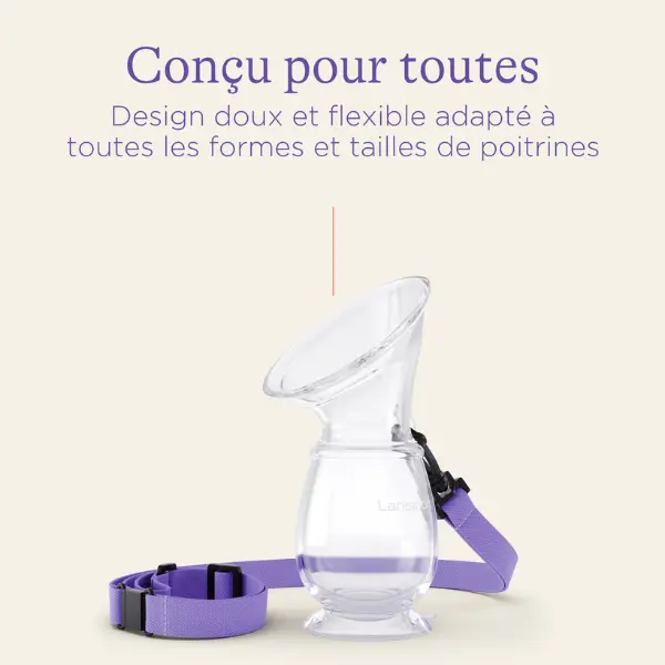 Tire-lait silicone - recueil lait Lansinoh