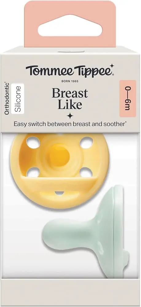 Tommee Tippee Lot de 2 sucettes Breastlike 0-6 mois