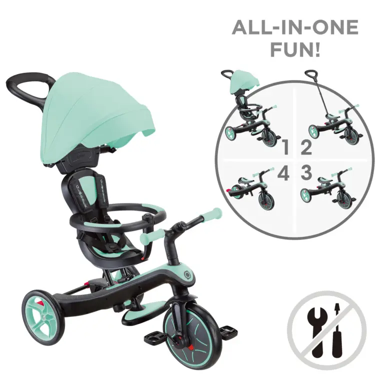 Tricycle et draisienne 4 en 1 Vert Globber