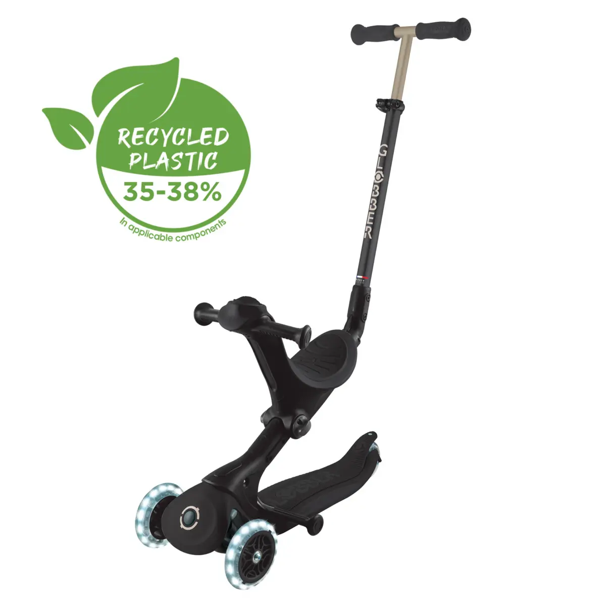 xx Trottinette convertible GO•UP DELUXE LIGHTS 3 en 1 Noir