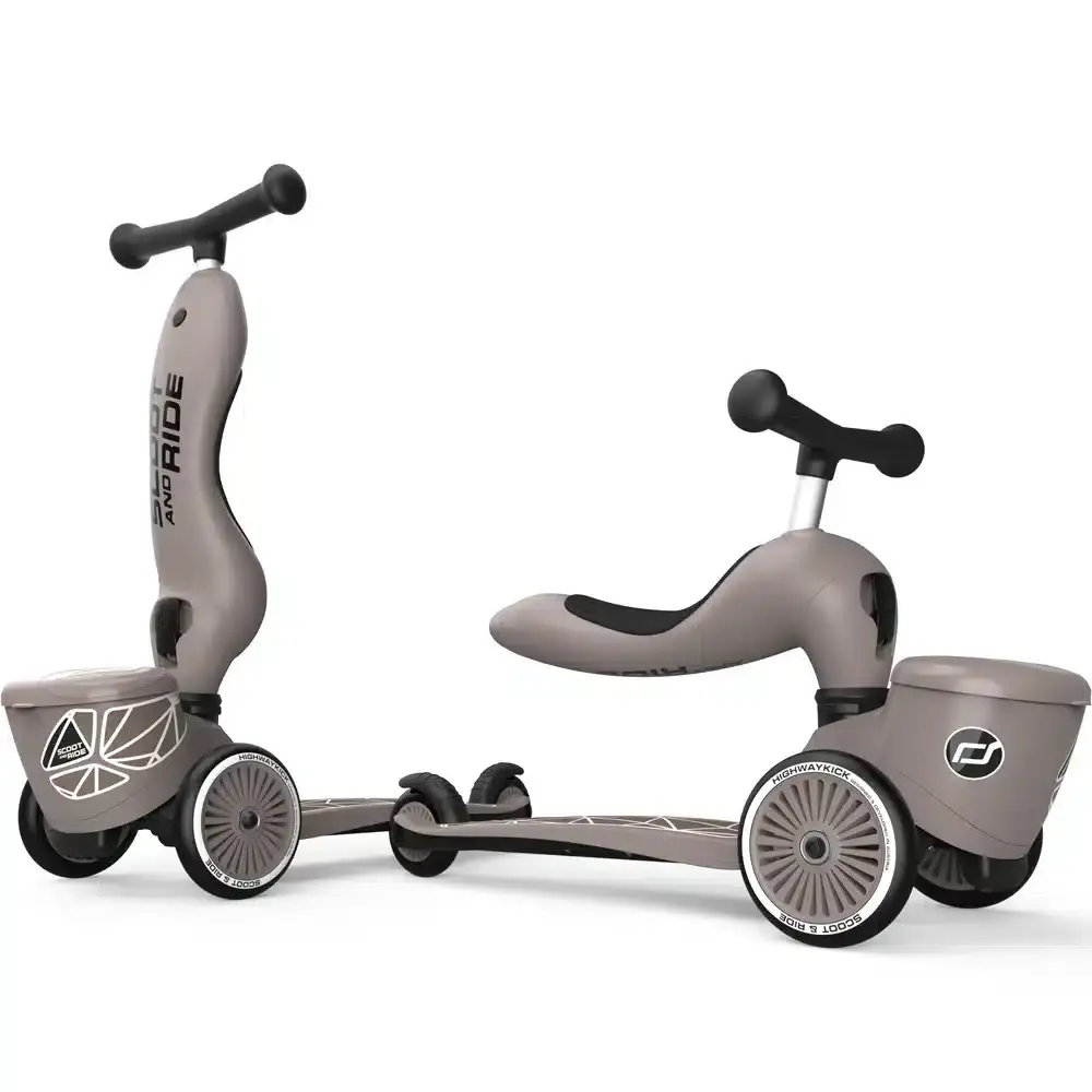 xx Trottinette Scoot And Ride 2 en 1 Highwaykick 1 Lifestyle – Lignes brunes