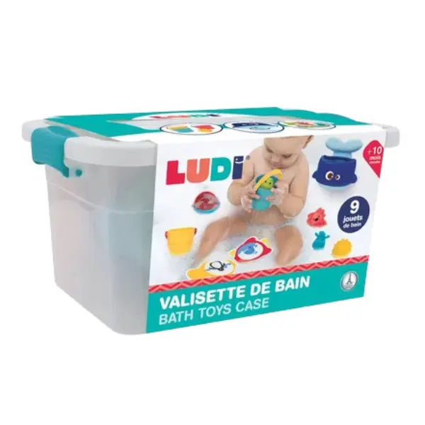 Valisette de bain 9 jouets de bain