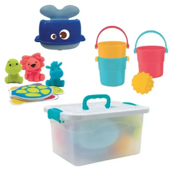 Valisette de bain 9 jouets de bain