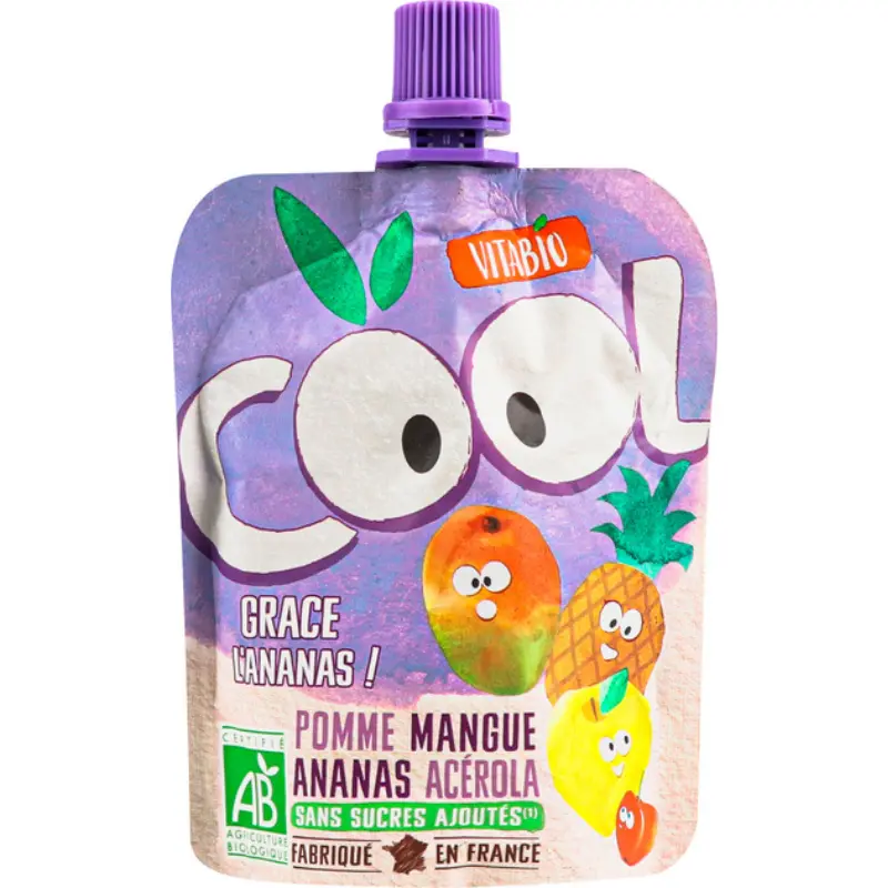 Vitabio Cool Fruits Pomme Mangue Ananas 4x90g