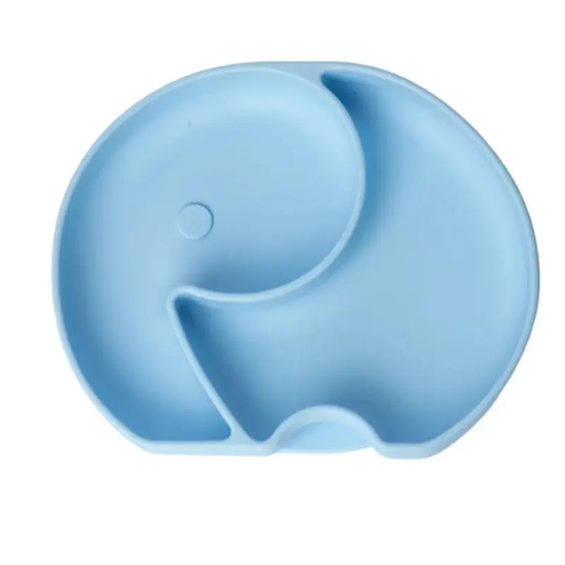 xx YUMMY Assiette Éléphant en Silicone avec Ventouse 4M+